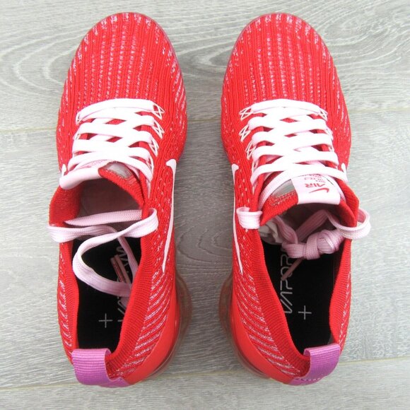 Nike Air Vapormax Flyknit 3 Track Red White Pink Women's Size 7 Shoes NEW - Picture 9 of 13